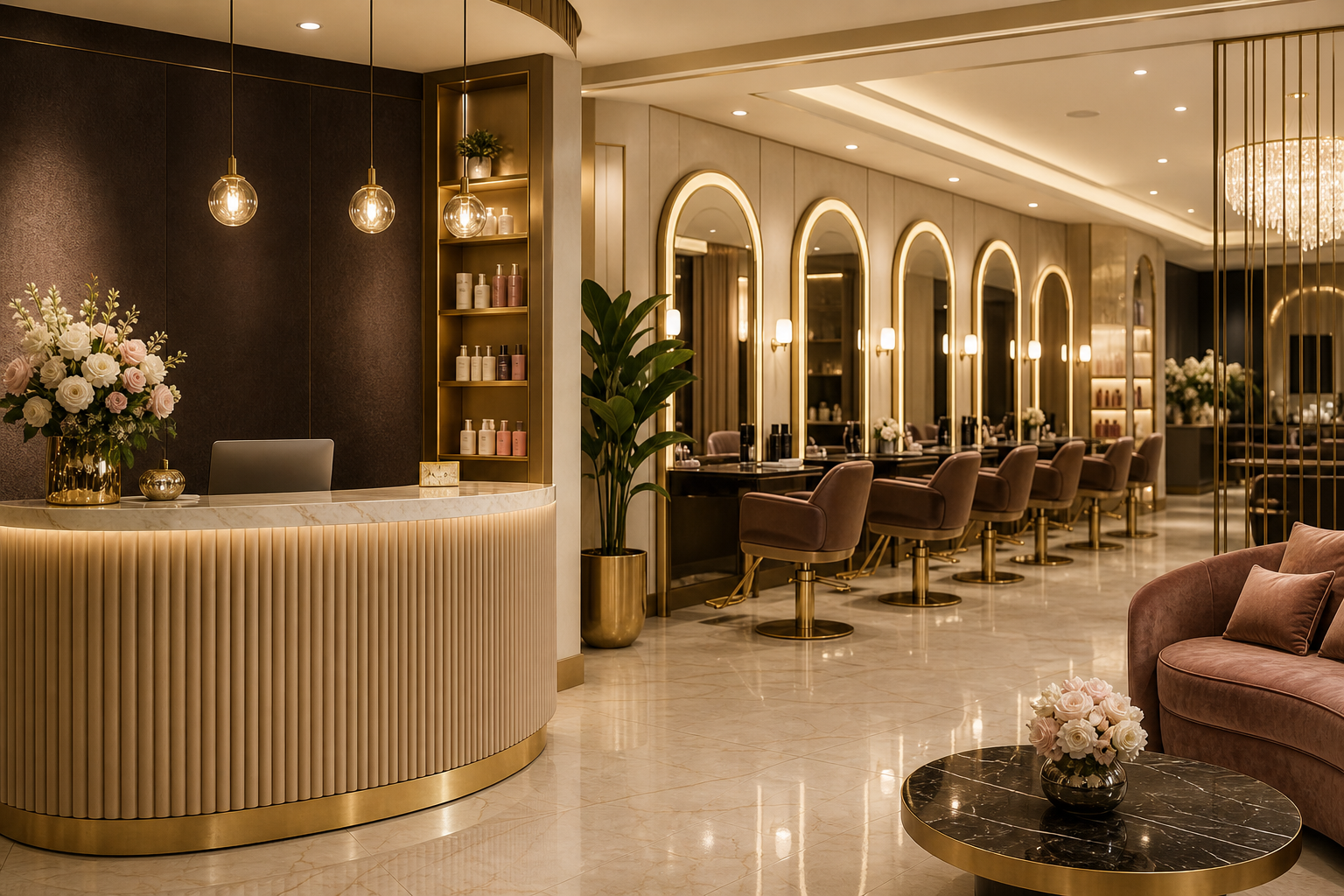 Luxury beauty studio styling experience